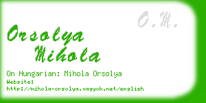 orsolya mihola business card